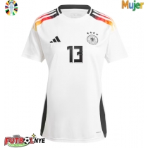 Camiseta Alemania Thomas Muller #13 Primera Equipación para mujer Eurocopa 2024 manga corta